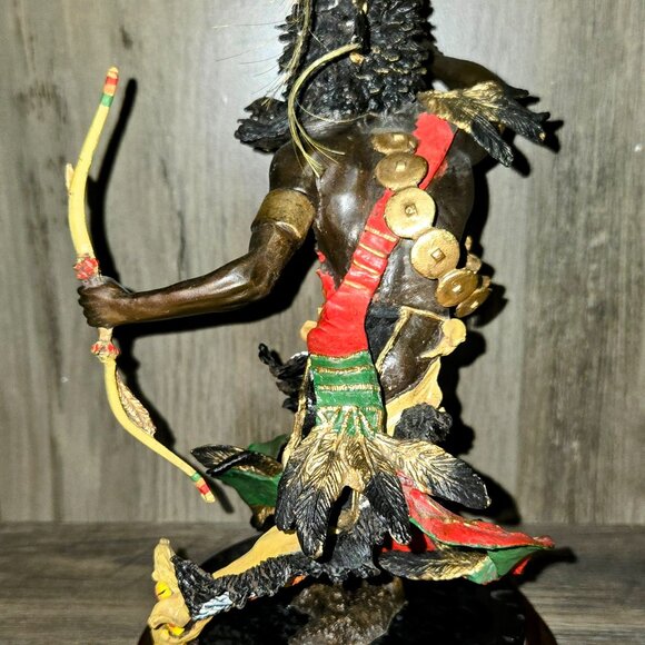 "Spirit of the Raven" Franklin Mint Native American Bronze Statue - Picture 4 of 6